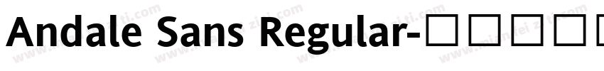 Andale Sans Regular字体转换